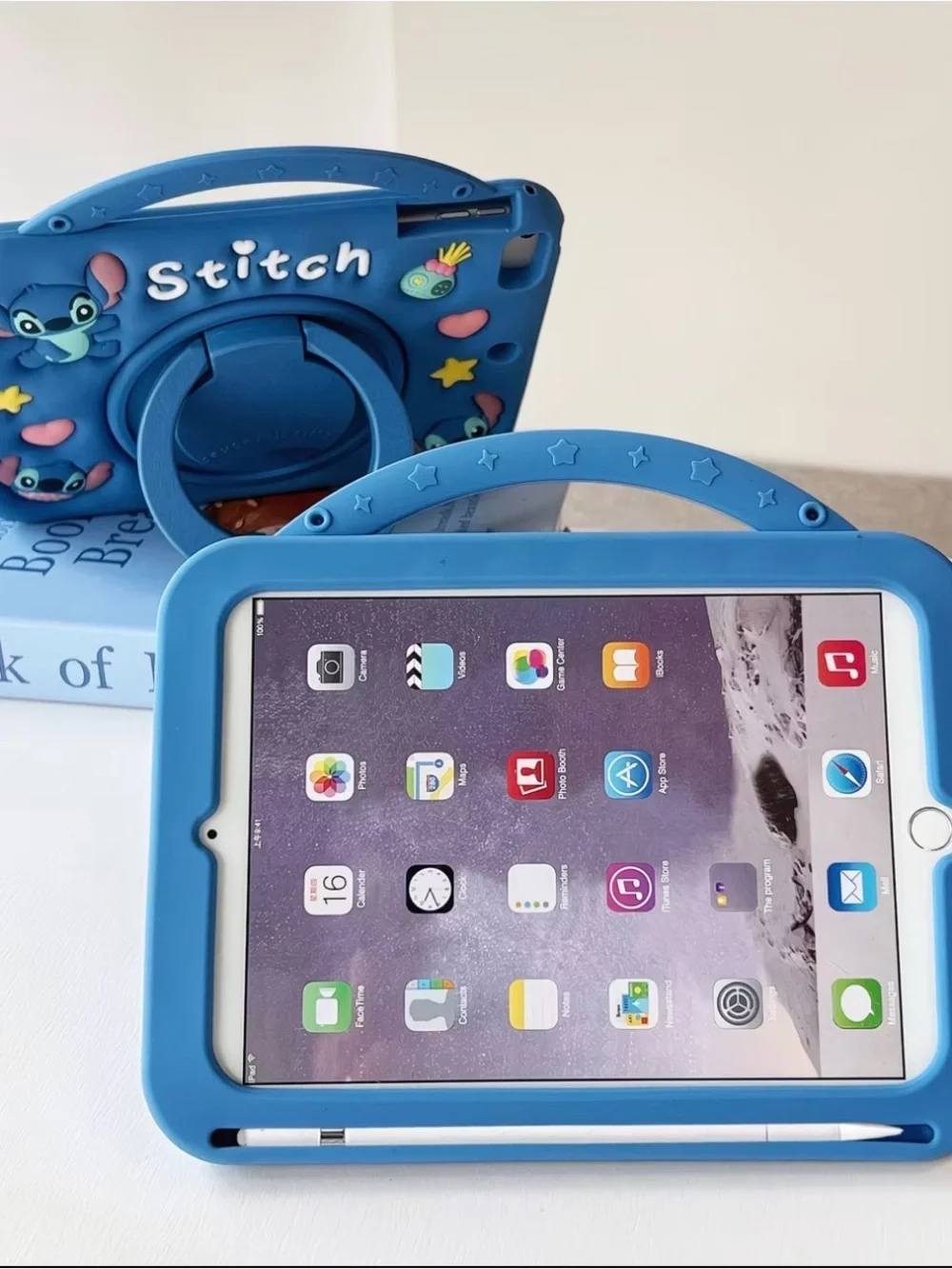 Blue 'Stitch' Kids iPad 5th/6th Generation Case with Stand